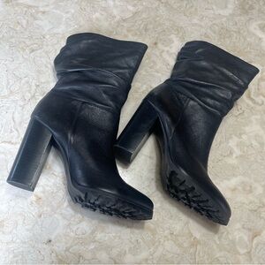 Katy Perry The Raina Black Leather Slouch Boots